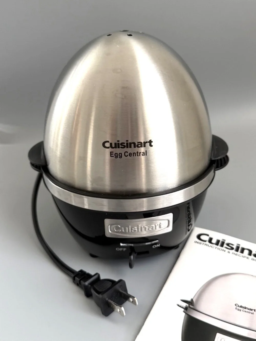 Cuisinart Egg Central CEC-10 Egg Cooker Stainless Steel w/ Box Manual Tested N